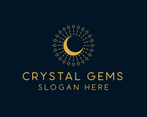 Gold Moon Ornament  logo design