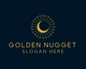 Gold Moon Ornament  logo design