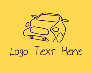 Driving School - Car Repair Line Art logo design