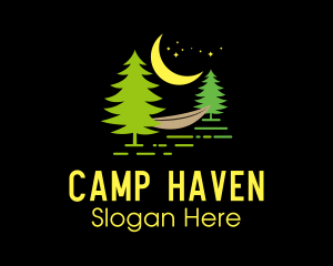 Outdoor Hammock Camping logo design