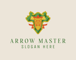 Archery Shield Crest logo design
