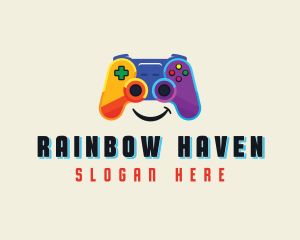 Rainbow Gaming Controller logo design