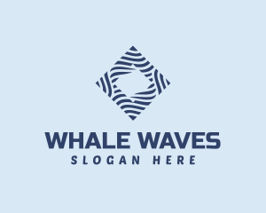 Water Diamond Wave logo design