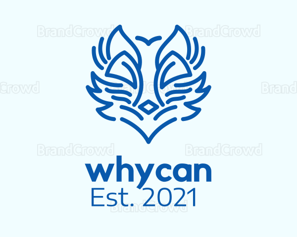 Blue Wolf Outline Logo