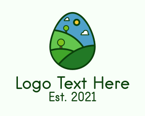Hill - Nature Park Egg logo design