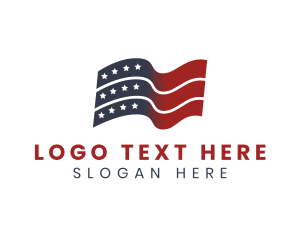 Usa - Patriot Star Flag logo design