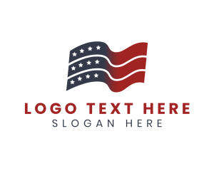 Country - Patriot Star Flag logo design