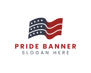 Patriot Star Flag logo design