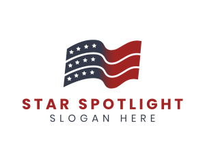 Patriot Star Flag logo design