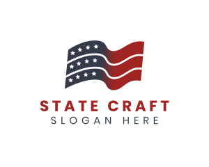 State - Patriot Star Flag logo design