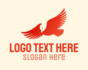 Orange Flying Eagle logo design