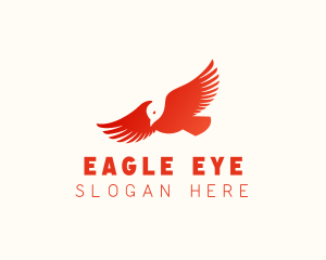 Orange Flying Eagle logo design