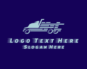 Blue - Express Delivery Truck logo design
