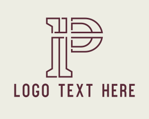 Construction Company Letter P  Logo