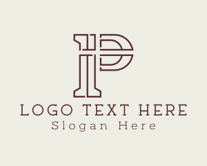 Letter - Minimalist Outline Company Letter P logo design