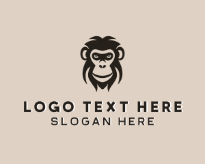 Ape - Monkey Wildlife Animal logo design