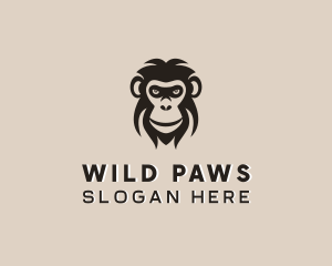 Monkey Wildlife Animal logo design