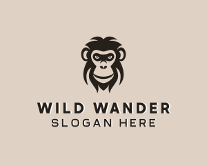 Monkey Wildlife Animal logo design