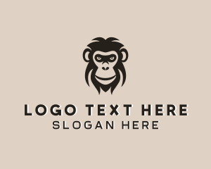 Homo Sapiens - Monkey Wildlife Animal logo design
