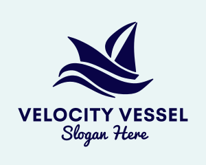 Speedboat - Sailboat Yacht Club logo design