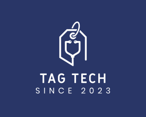 Tag - Stethoscope Price Tag logo design