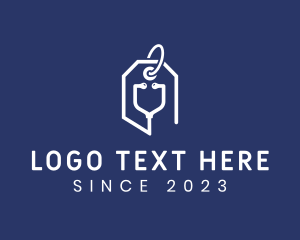 Med - Stethoscope Price Tag logo design