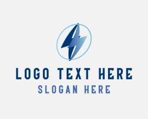 Power Company - Lightning Bolt Electric logo design