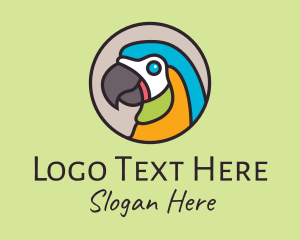 Pet Shop - Colorful Tropical Parrot Bird logo design