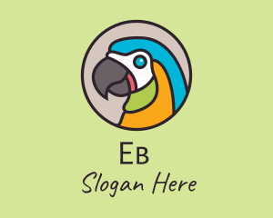 Colorful Tropical Parrot Bird Logo