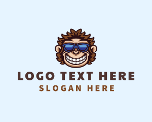 Streamer - Glasses Monkey Gaming logo design
