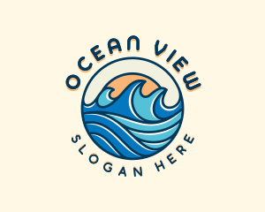 Sea Surfing Tide logo design