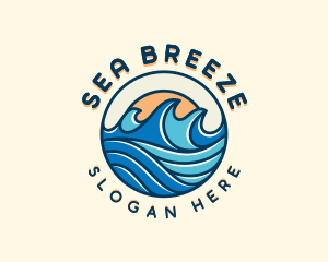 Sea Surfing Tide logo design