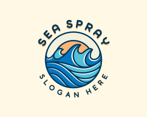 Sea Surfing Tide logo design