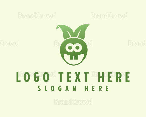 Bunny Rabbit Leaf Logo