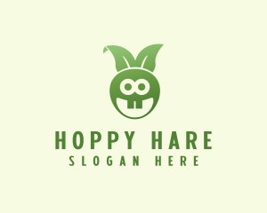 Bunny Rabbit Leaf logo design