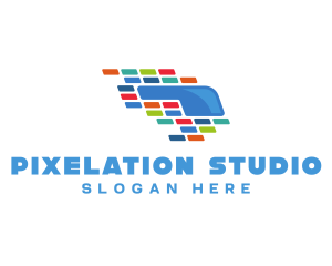 Pixelation - Colorful VR Tiles logo design