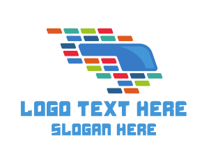 Vr - Colorful VR Tiles logo design