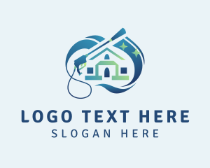 Gradient - House Pressure Washer Cleaning logo design