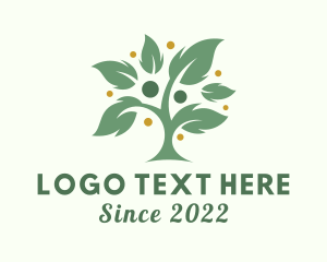Meditation - Vegan Human Tree logo design
