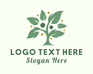 Vegan Human Tree Logo