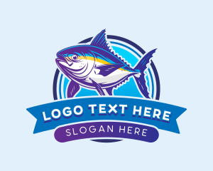 Maritime - Fishing Tuna Seafood logo design
