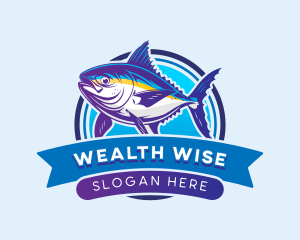 Fisherman - Fishing Tuna Seafood logo design