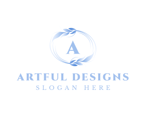 Stylish Brand Leaf Crest logo design