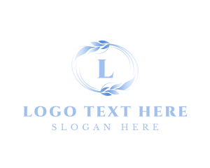 Stylish Brand Leaf Crest Logo