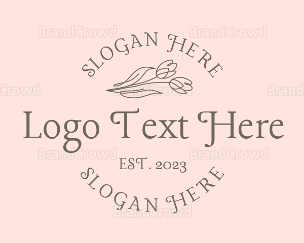 Elegant Flower Wordmark Logo