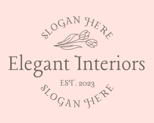 Elegant Flower Wordmark logo design