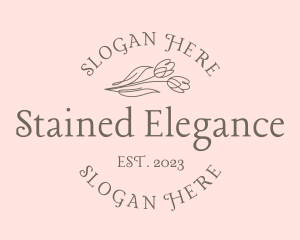 Elegant Flower Wordmark logo design