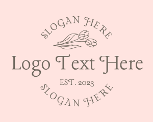 Stationery - Elegant Flower Wordmark logo design