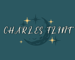 Moon Sparkle Stars logo design