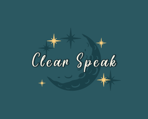 Moon Sparkle Stars logo design